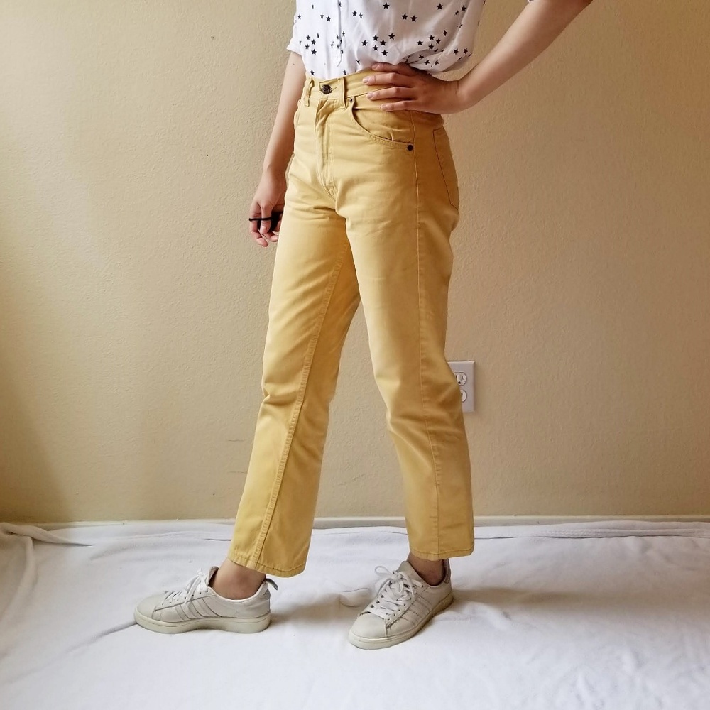 SOLD! Vintage Valentino High-Rise Yellow Jeans